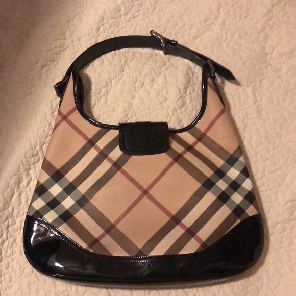 Burberry Hobo Nova Check Canvas Bag Authentic - Picture 3 of 6